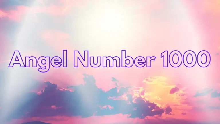 Angel NUmber 1000 Written on sky with pink theme