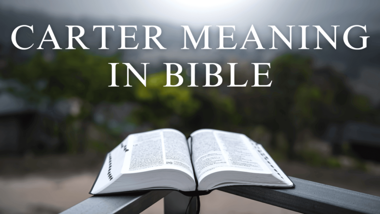 The Biblical Definition of Carter: What You Should Know