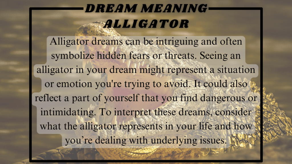 Alligator Dream Meaning