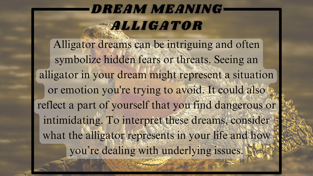 Alligator Dream Meaning