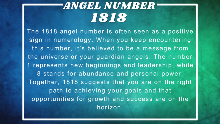 1818 Angel Number