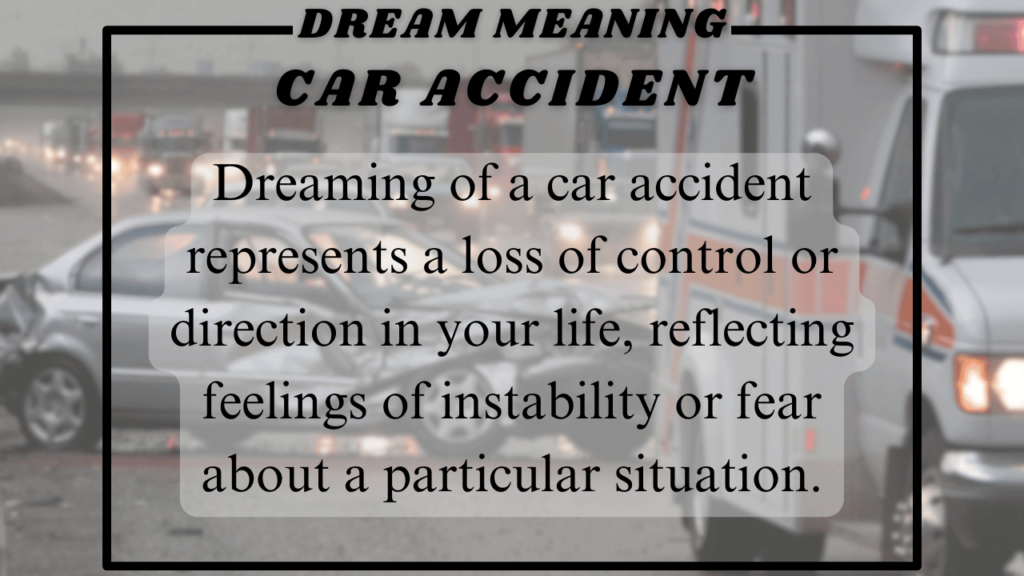 Car Accident Dream Meaning