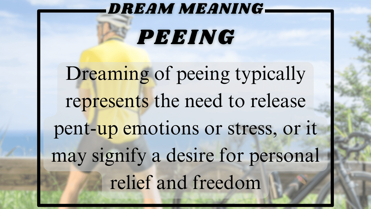 Peeing Dream meaning