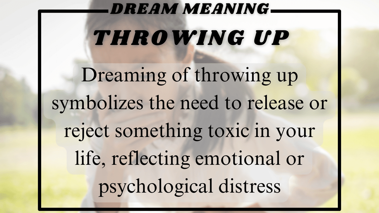 Throwing up Dream meaning