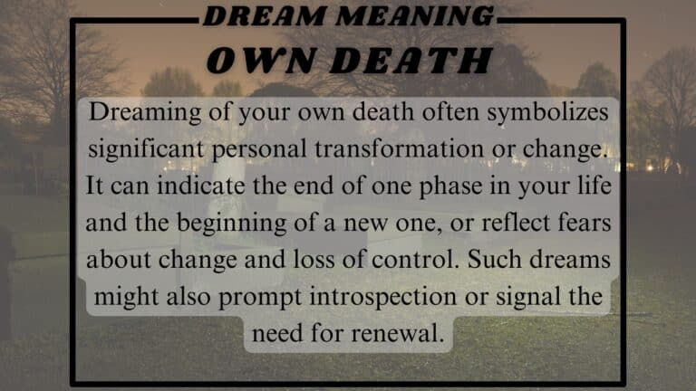 Own Death Dream meaning