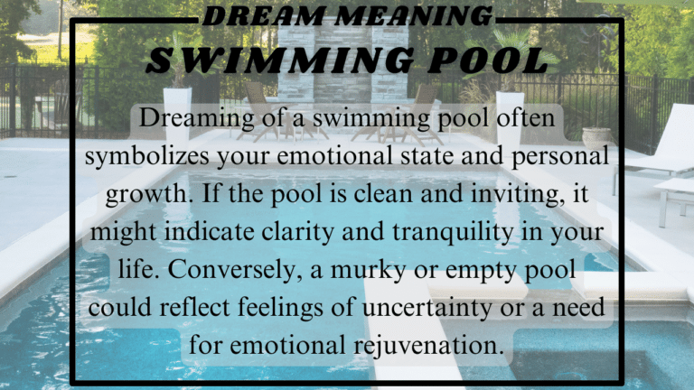 Swimming Pool Dream Meaning