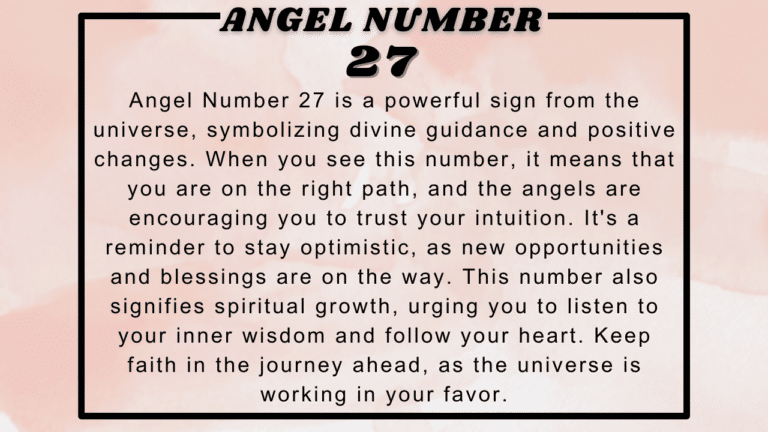 27 Angel Number