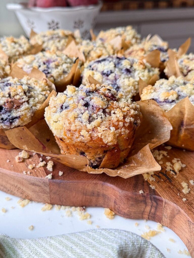Sourdough Discard Blueberry Muffins