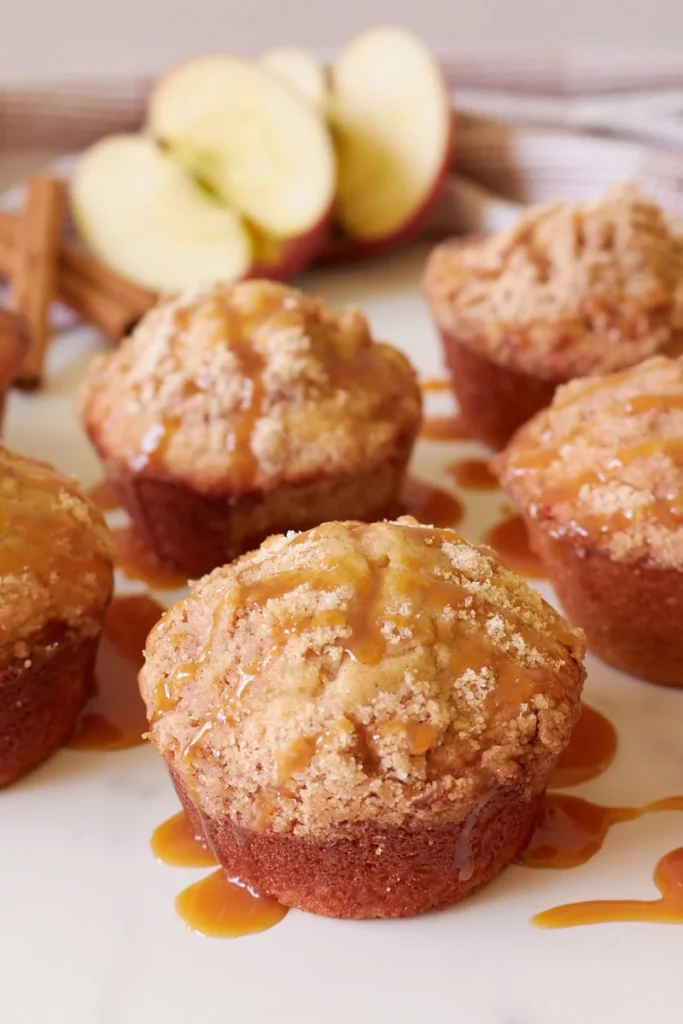 Sourdough Apple Muffins with Cinnamon Streusel