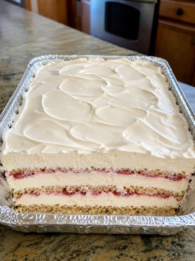 Strawberry Cream Layer Cake Recipe