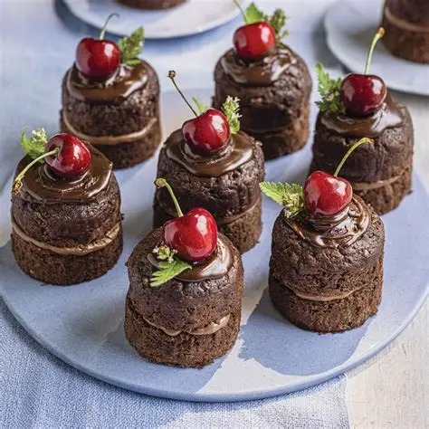 Homemade Mini Chocolate Cherry Cakes