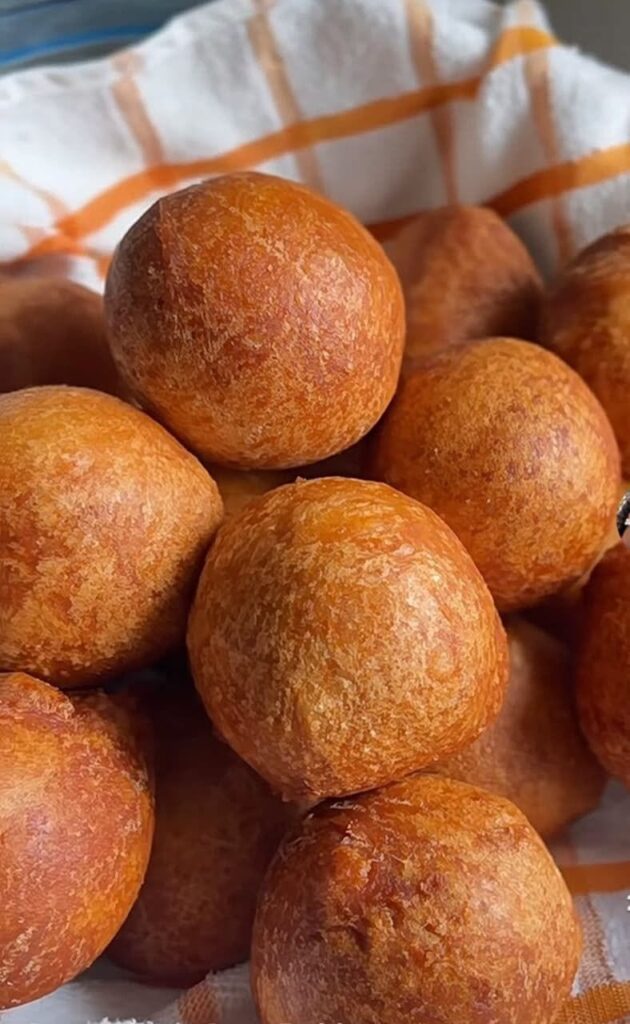 Homemade Golden Brown Fried Dough Balls