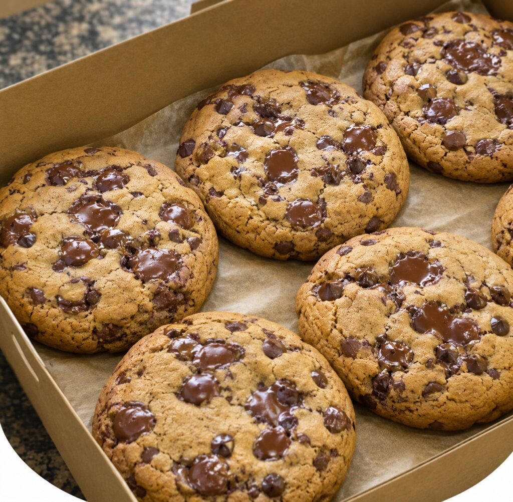Bakery-Style Giant Chocolate Chip Cookies