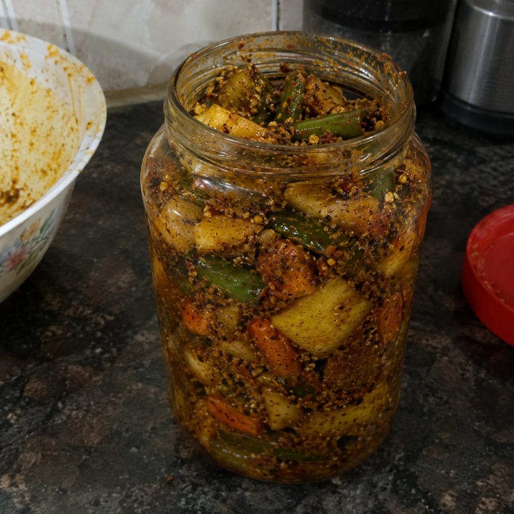 Homemade Mixed Vegetable Pickle